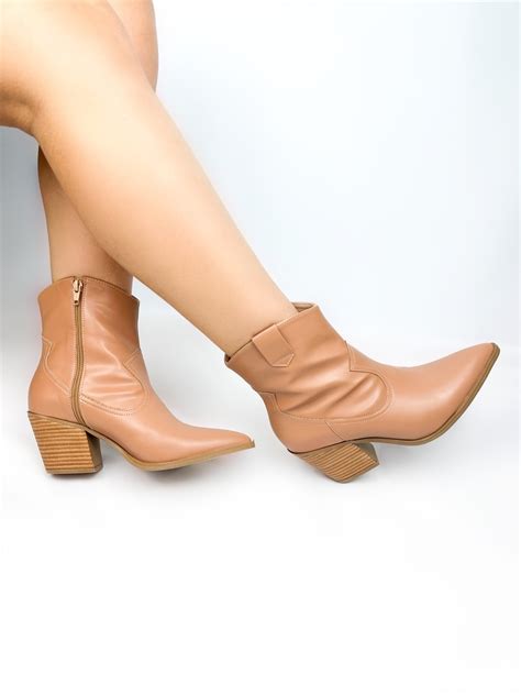 Angie Shoes Bota Austin Nude Botas