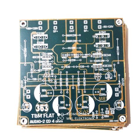 Jual PCB Power Amplifier TBM Flat Mono Pertinak Tipe 363 Shopee Indonesia