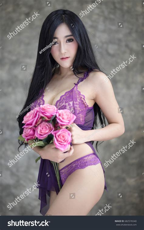 Sexy Asian Woman Sexy Sleepwear Lingerie Stock Photo Shutterstock