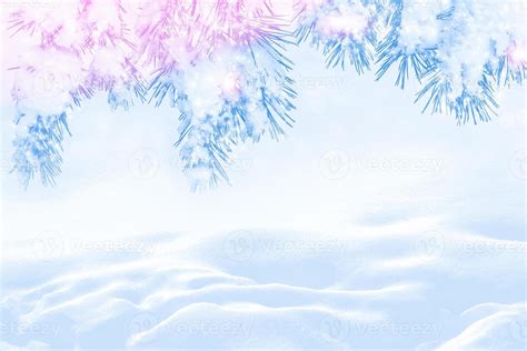 Frozen winter forest with snow covered trees. 9290872 Stock Photo at Vecteezy