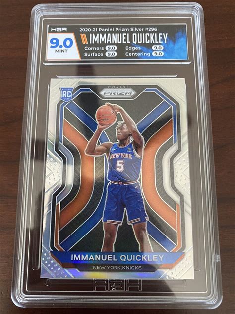 2020 21 Panini Prizm Immanuel Quickley 296 Silver Prizm RC HGA 9 MINT