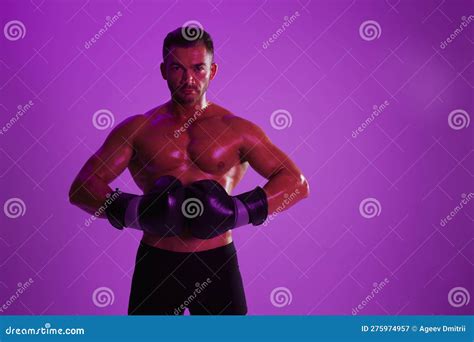 Man Bodybuilder Boxer Muscle Workout With Naked Torso Advertising Sports Active Lifestyle