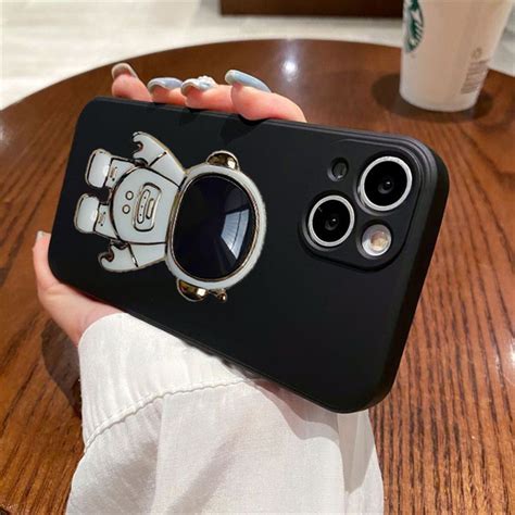 For Infinix Hot I I Pro Case Fashionable Cartoon Astronaut Stand Dustproof Smooth For