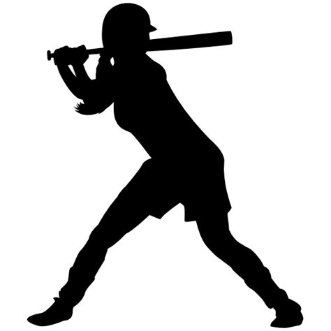 Homerun Hitter Girl Softball Player Sticker 50 Colors