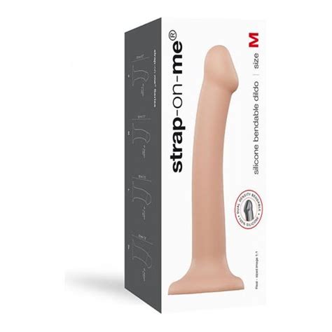 Strap On Me Semi Realistic Dual Density Bendable Dildo Model M1 Unisex