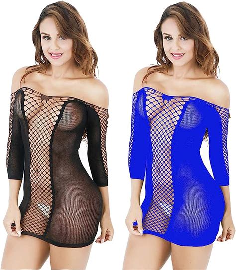 Lovelybobo Pack Femmes Sexy Lingerie Bas Pour Bodys Mesh Robe R Sille