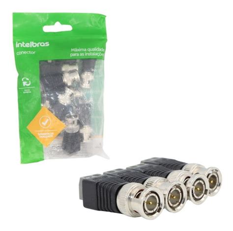 Conector Balun P V Deo Conex Bnc Borne C Intelbras