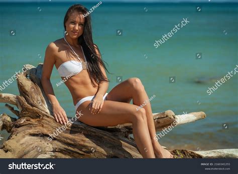 Beautiful Woman Sexy Bikini On Beach Stock Photo 2160341255 Shutterstock