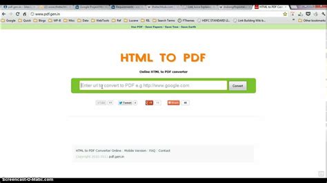 Convert Html To Pdf Online Youtube