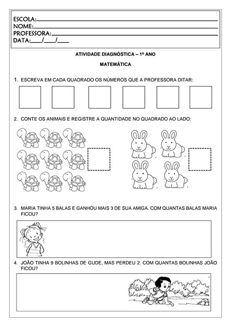 Atividade Diagn Stica Matem Tica Ano Atividade Diagn Stica De