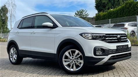 Volkswagen New T Cross Life 2022 In 4k Pure White 17 Inch Bangalore Walk Around And Detail Inside