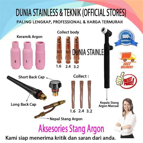 Jual Aksesoris Stang Argon Alat Teknik Bengkel Besi Stainless Steel