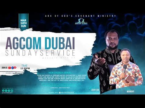 Agcom Dubai Sunday Service With Pst Monday Youtube