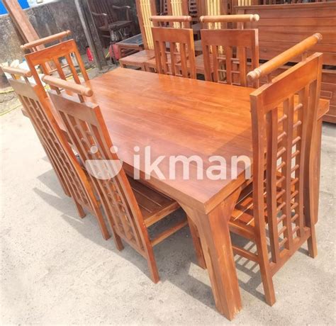 Teak Heavy Dining Table With 6 Chairs Code 82837 For Sale Kaduwela