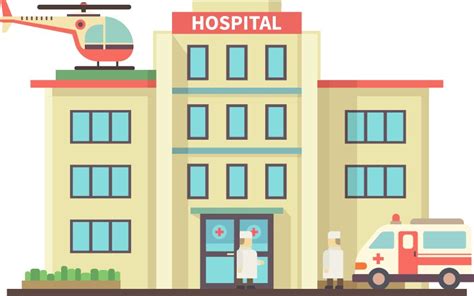 Flat Hospital Royalty Free Vector Image Vectorstock
