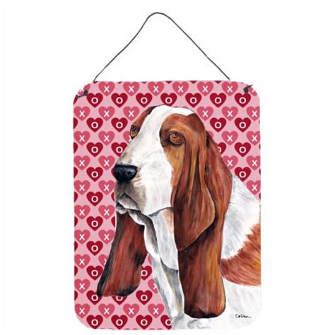 Basset Hound Hearts Love And Valentine S Day Portrait Wall Or Door