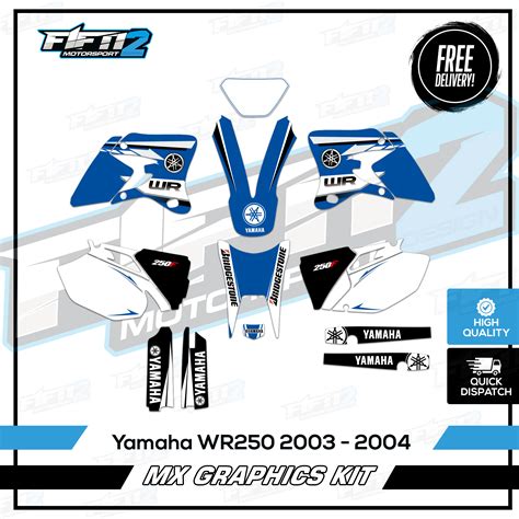 2003-2004 YAMAHA WR 250 GRAPHICS KIT DECALS STICKERS 250F DECO WR250F ...