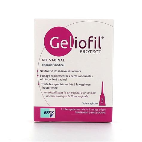 Gel Vaginal Geliofil Protect Effik Vaginose 7 Tubes Applicateurs 5ml