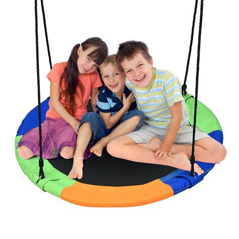 Gymax Flying Saucer Tree Swing Outdoor Play Set W Adjustable