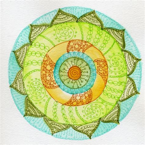 Julias Journey Daily Mandala Green