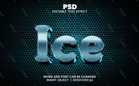 Ice 3D Text Effect | Photoshop PREMIUM PSD File