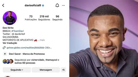 Conta de Davi do BBB 24 volta após queda no Instagram