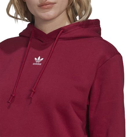 Bluza Z Kapturem Damska Adidas Originals Adicolor Essentials Czerwona