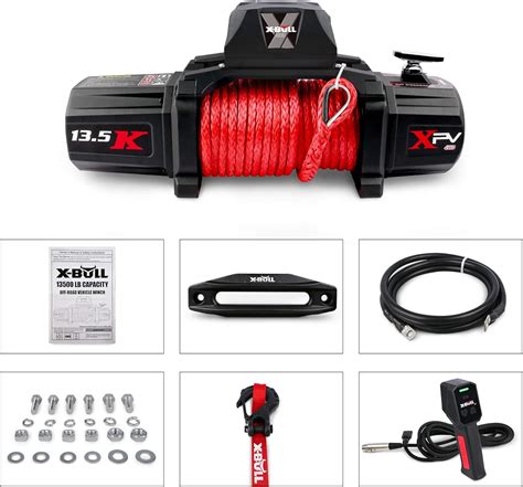 X BULL Winch 13500 lb Kit de cabrestante eléctrico de capacidad de