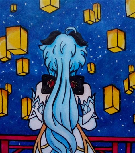 Watching Lanterns under the starry night Genshin Impact | HoYoLAB