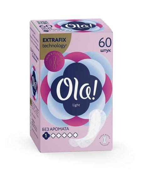 Прокладки ежедневные Ola! Light тонкие стринг мультиформ, 60 шт купить ...