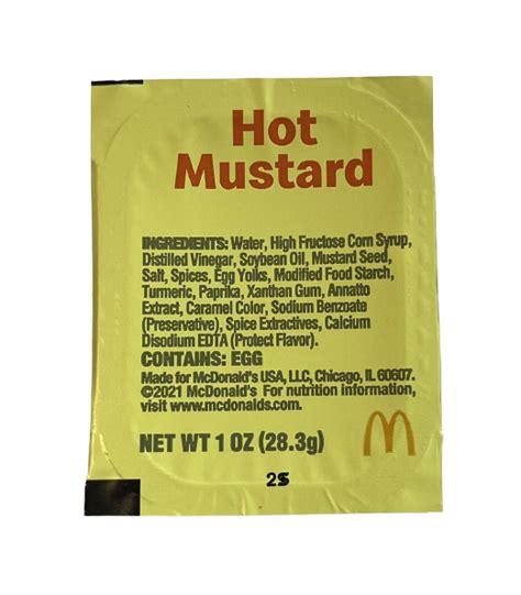 McDonalds Hot Mustard Sauce Cups 60 Ct SauceAndToss