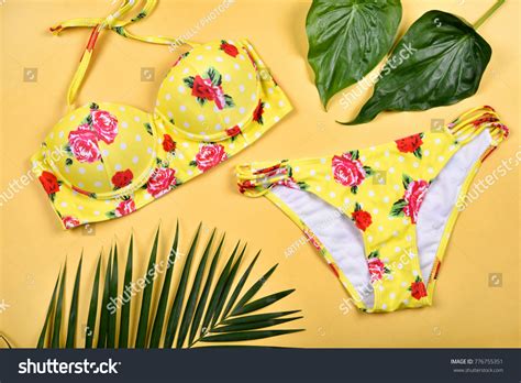 Summer Swimsuit Bikini Fashion Colorful Beach Stock Photo