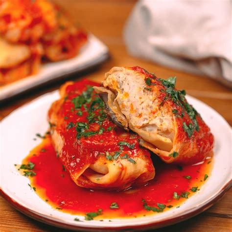 traditional stuffed cabbage rolls  tomato sauce scrambled chefs