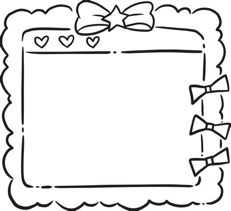 frame cartoon cute kawaii doodle coloring page drawing illustration