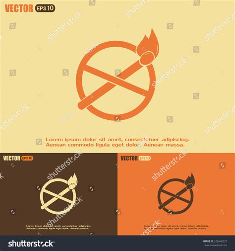 No Naked Flame Warning Sign Vector เวกเตอรสตอก ปลอดคาลขสทธ 322048037 Shutterstock