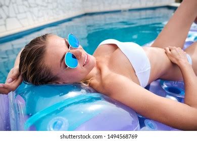 Elegant Sexy Woman White Bikini On Stock Photo Shutterstock