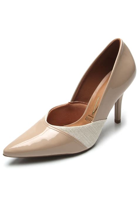 Scarpin Vizzano Verniz Nude Compre Agora Dafiti Brasil