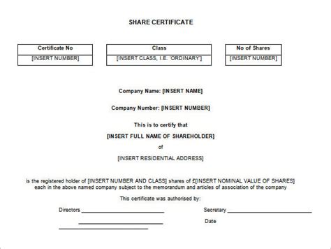 24 Share Stock Certificate Templates Psd Vector Eps