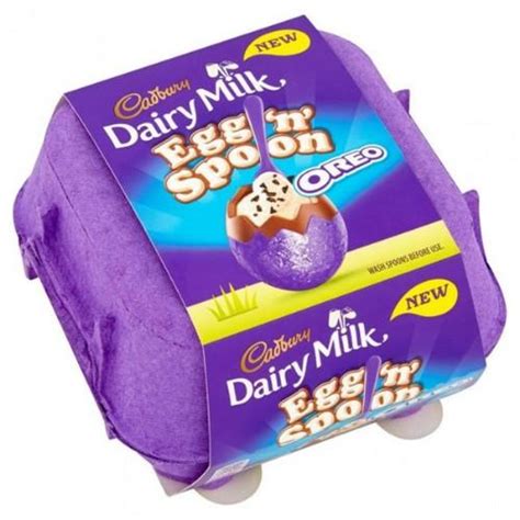 Cadbury Dairy Milk Egg N Spoon Oreo Uova Di Cioccolato Con Crema Oreo Da 136g 4 Uova