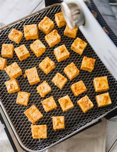 Air Fryer Tofu Super Crispy Easy Air Fried Tofu Recipe