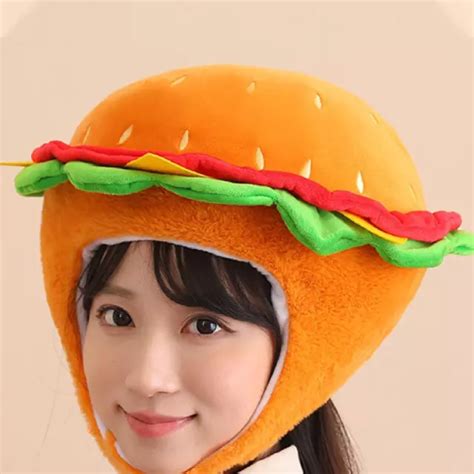 Soft Plush Hat Cute Hamburger Cute Party Hat For Festival Stage