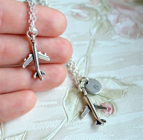 Airplane Jewelry Plane Necklace Personalized Aircraft Necklace | Etsy