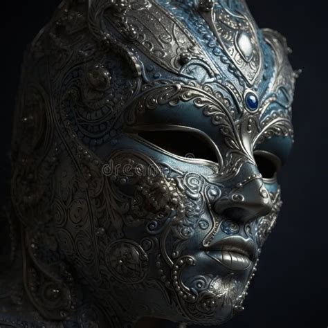 Venetian Carnival Mask With Intricate Patterns Generative Ai Stock