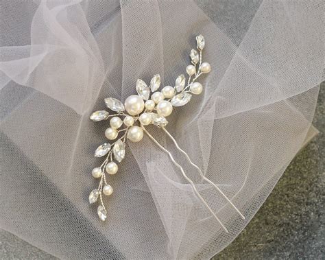 Bridal Hair Piece Wedding Hair Pin Pearl Bridal Hair Pin Etsy