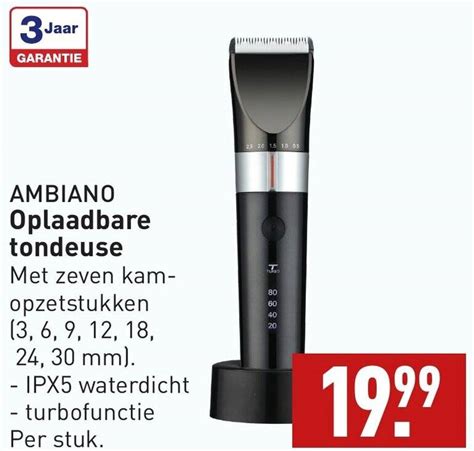 Ambiano Oplaadbare Tondeuse Aanbieding Bij Aldi