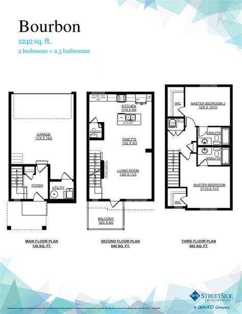 Desrochers Townhomes By StreetSide Developments Bourbon Floor Plan