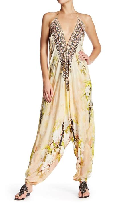 Harem Jumpsuit In Natural Print Fashion Designer Jumpsuits Harem Jumpsuits