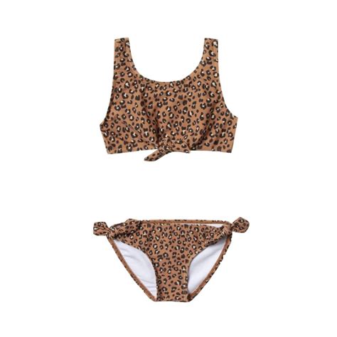 Rylee Cru Ss Knotted Bikini Cheetah Daisy Bronze Leo Bella