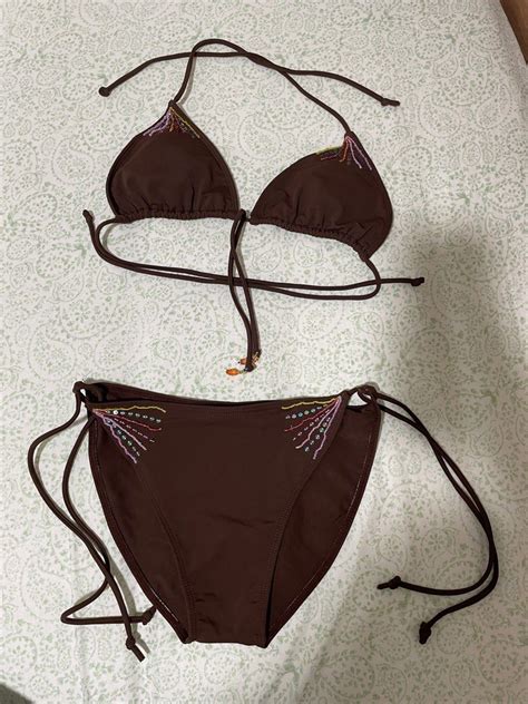 Beaded Bikini Set Women S Fashion Swimwear Bikinis Swimsuits On Carousell