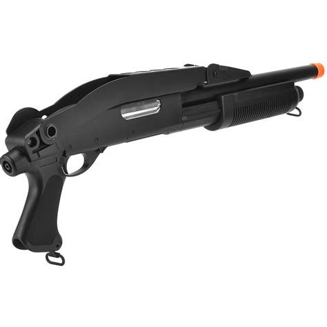 Lancer Tactical Airsoft Shotgun Short Barrel Tri Burst W Folding Stock